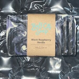 Buff City Soap Black Raspberry Vanilla Artisan Bar Soap 5.5 oz NEW